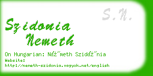 szidonia nemeth business card